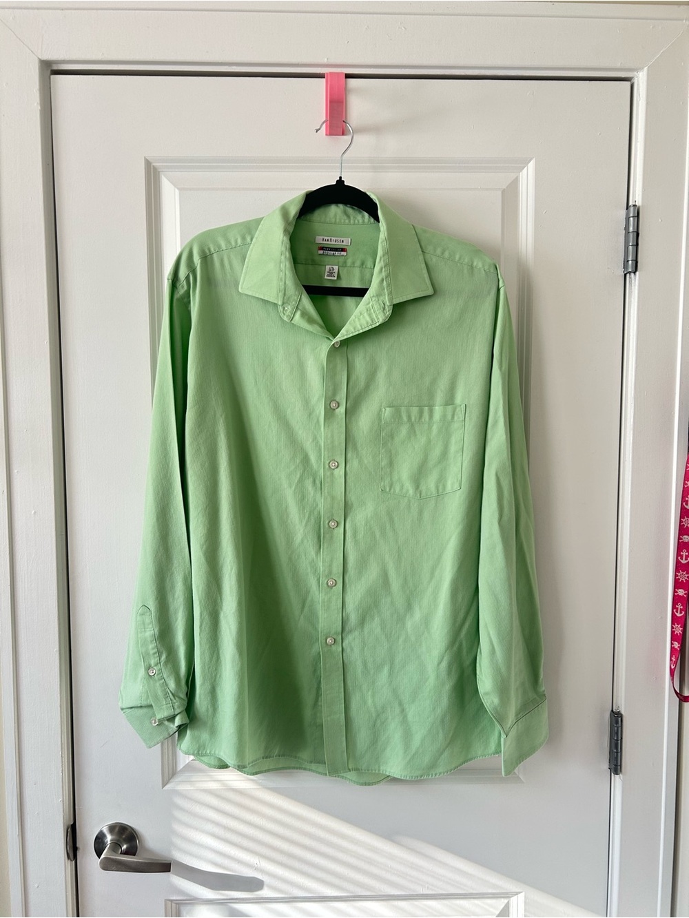 Van Heusen Light Green Long-Sleeve Dress Shirt